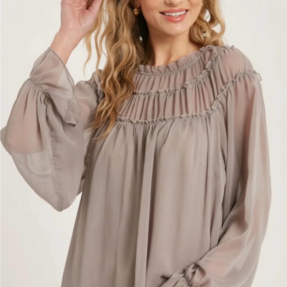 Elegant GrayPurple Women's Top